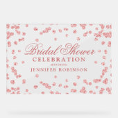 Elegant Roos Gold Glitter Vrijgezellenfeest Welkom Acryl Bord (Voorkant)