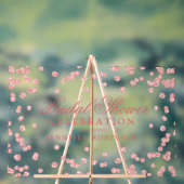 Elegant Roos Gold Glitter Vrijgezellenfeest Welkom Acryl Bord (Neutraal)