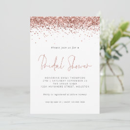 Elegant Roos Gold Glitter Vrijgezellenfeest White Kaart