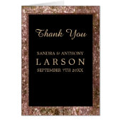 Elegant Roos Gold Glitter Weddenschap Hartelijk da (Voorkant)