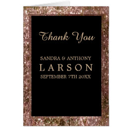 Elegant Roos Gold Glitter Weddenschap Hartelijk da