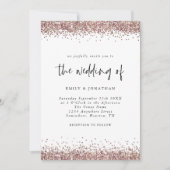 Elegant Roos Gold Glitter Weddenschap White Kaart (Voorkant)