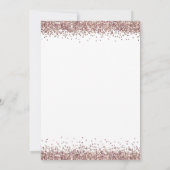 Elegant Roos Gold Glitter Weddenschap White Kaart (Achterkant)