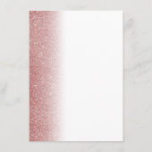 Elegant Roos Gold Glitter Weddenschapskaart Informatiekaartje (Achterkant)