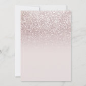 Elegant Roos Gold Glitter Wedding Uitnodiging (Achterkant)