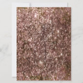 Elegant Roos Gold Glitter Wedding Uitnodiging (Achterkant)