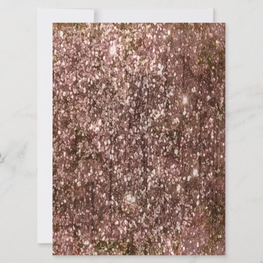 Elegant Roos Gold Glitter Wedding Uitnodiging (Achterkant)