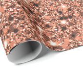 Elegant Roos Gold Glitter Wrapping Paper Cadeaupapier (Rol Hoek)
