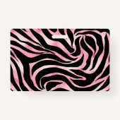 Elegant Roos Gold Glitter Zebra Black Animal Print Badge (Achterkant)