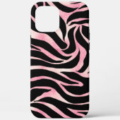 Elegant Roos Gold Glitter Zebra Black Animal Print Case-Mate iPhone Case (Achterkant)