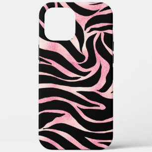 Elegant Roos Gold Glitter Zebra Black Animal Print Case-Mate iPhone Case