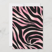 Elegant Roos Gold Glitter Zebra Black Animal Print Kaart (Achterkant)