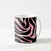 Elegant Roos Gold Glitter Zebra Black Animal Print Koffiemok (Voorkant rechts)