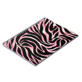 Elegant Roos Gold Glitter Zebra Black Animal Print Notitieboek (Linkerzijde)