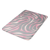 Elegant Roos Gold Glitter Zebra Grey Animal Print Badmat (Gekanteld)