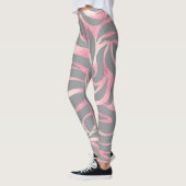 Elegant Roos Gold Glitter Zebra Grey Animal Print Leggings (Links)