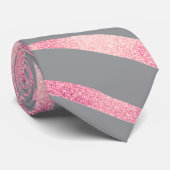 Elegant Roos Gold Glitter Zebra Grey Animal Print Stropdas (Opgerold)