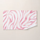 Elegant Roos Gold Glitter Zebra White Animal Print Bad Handdoek (Handdoek)
