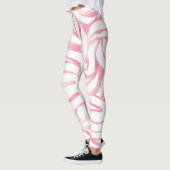 Elegant Roos Gold Glitter Zebra White Animal Print Leggings (Links)
