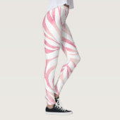 Elegant Roos Gold Glitter Zebra White Animal Print Leggings (Rechts)