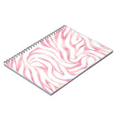 Elegant Roos Gold Glitter Zebra White Animal Print Notitieboek (Linkerzijde)