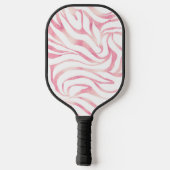 Elegant Roos Gold Glitter Zebra White Animal Print Pickleball Paddle (Achterkant)