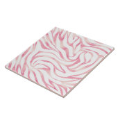 Elegant Roos Gold Glitter Zebra White Animal Print Tegeltje (Zijkant)