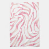 Elegant Roos Gold Glitter Zebra White Animal Print Theedoek (Verticaal)