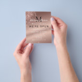 Elegant Roos Gold Glitter zorgt voor een supermooi Flyer (Hand)