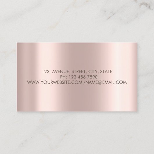 Elegant Roos Gold, gouden cirkels Glitter Tiara Visitekaartje (Achterkant)