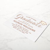 Elegant Roos Gold Graduation Party Folie Uitnodiging (Gedraaid)