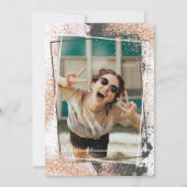 Elegant Roos Gold Graduation Party Invitation Kaart (Voorkant)