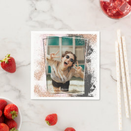 Elegant Roos Gold Graduation Party Napkins Servet