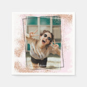 Elegant Roos Gold Graduation Party Servet (Voorkant)