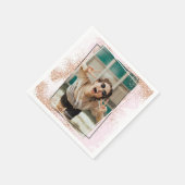 Elegant Roos Gold Graduation Party Servet (Hoek)