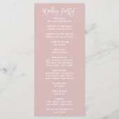 Elegant Roos Gold & Gray Wedding Program Programmakaart (Achterkant)