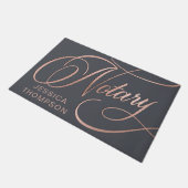 Elegant Roos Gold & Grey Notary Loan Agent Deurmat (Schuin)