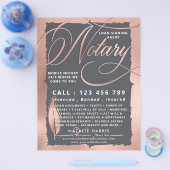 Elegant Roos Gold & Grey Notary Loan Agent Flyer (Enkel)