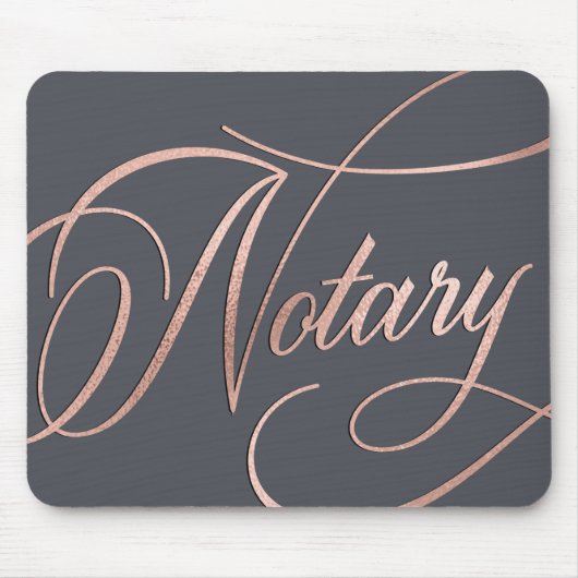 Elegant Roos Gold & Grey Notary Loan Agent Muismat (Voorkant)