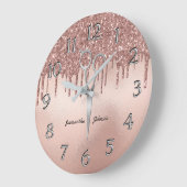 Elegant Roos Gold Haarstylist Scissor Grote Klok (Hoek)