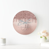 Elegant Roos Gold Haarstylist Scissor Monogramed Grote Klok (Huis)