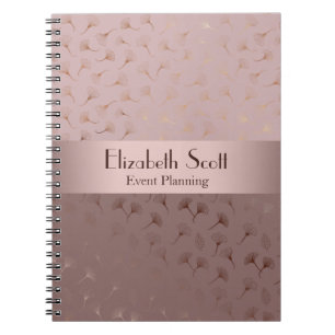 Elegant Roos Gold Hand Drawn Floral Journal// Notitieboek