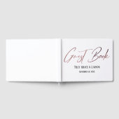 Elegant Roos Gold Handwriting Simple Guest Book Gastenboek (Volledig)