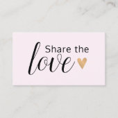 Elegant Roos Gold Heart Beauty Salon Referral (Voorkant)