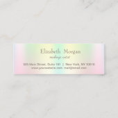 Elegant Roos Gold Hearts, Iridescent Holographic Klantenkaartje (Achterkant)