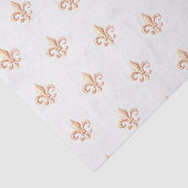 Elegant Roos-Gold  Heraldic Fleur de lis Tissuepapier (Detail)