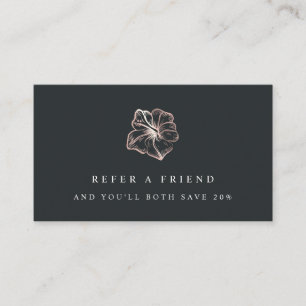 Elegant Roos Gold Hibiscus Flower Aanbevelingskaartje