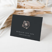 Elegant Roos Gold Hibiscus Flower Client Bedankkaart