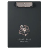 Elegant Roos Gold Hibiscus Flower Personalized Klembord (Voorkant)