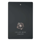 Elegant Roos Gold Hibiscus Flower Personalized Mini Klembord (Achterkant)